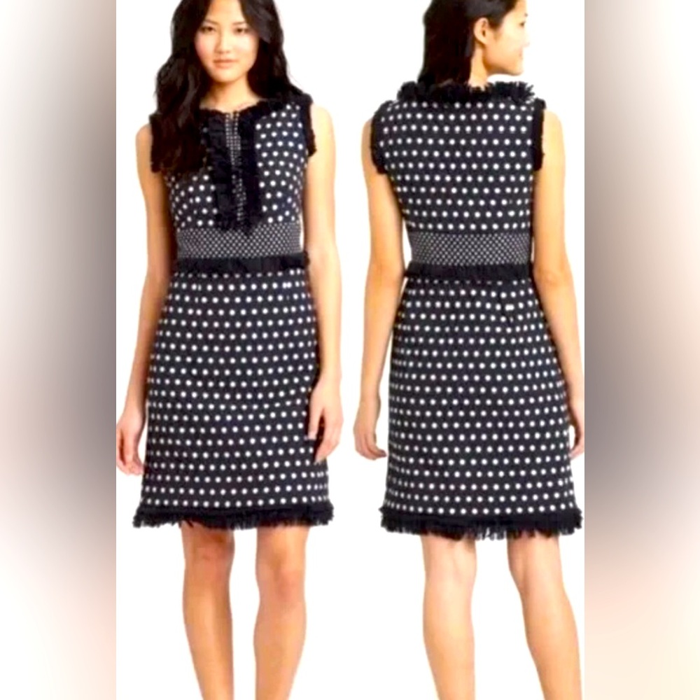 Tory Burch Black and White Polka Dot Mini Dress